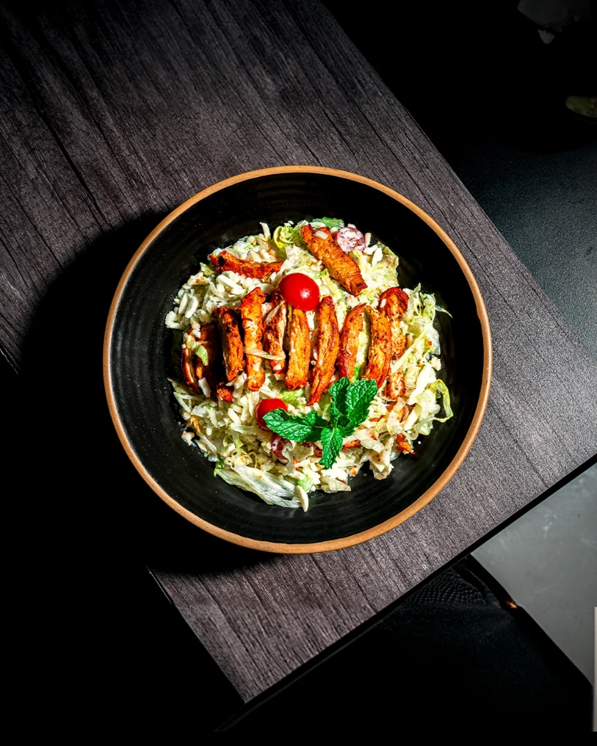 Chicken tikka Caesar salad