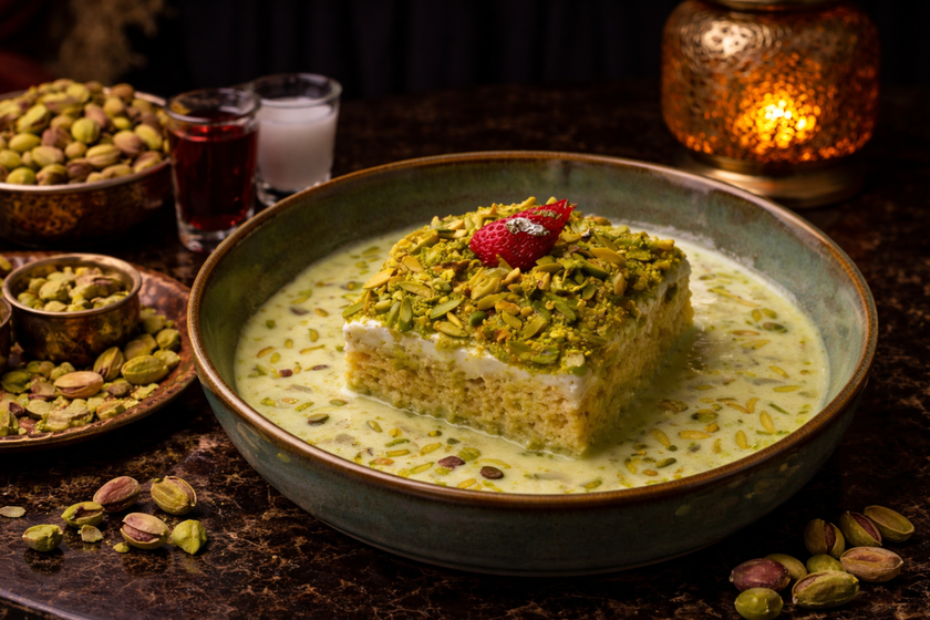 Loaded Pistachio Milk Cake