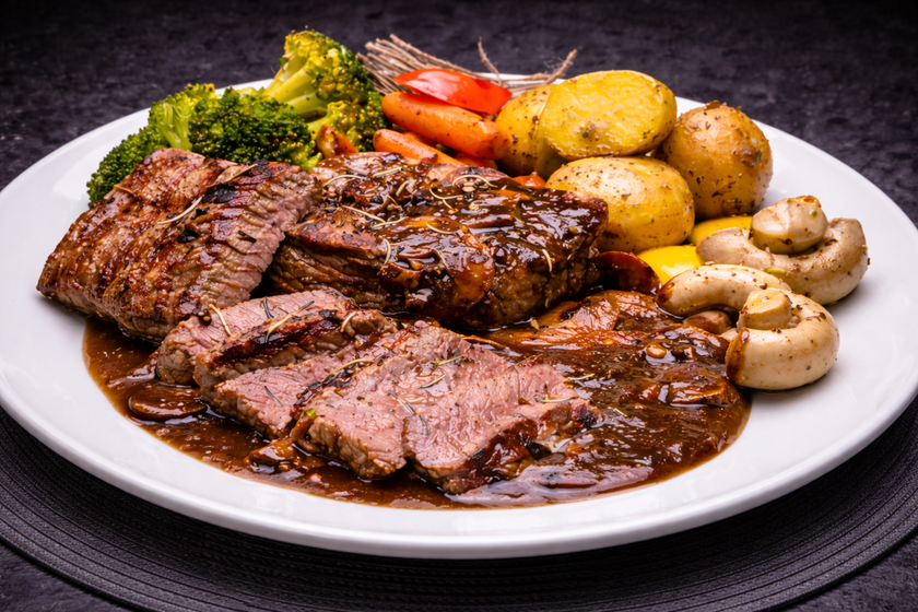 Mushroom & Pepper Beef Steak