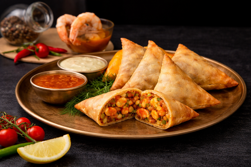 Tangy Prawn Samosa